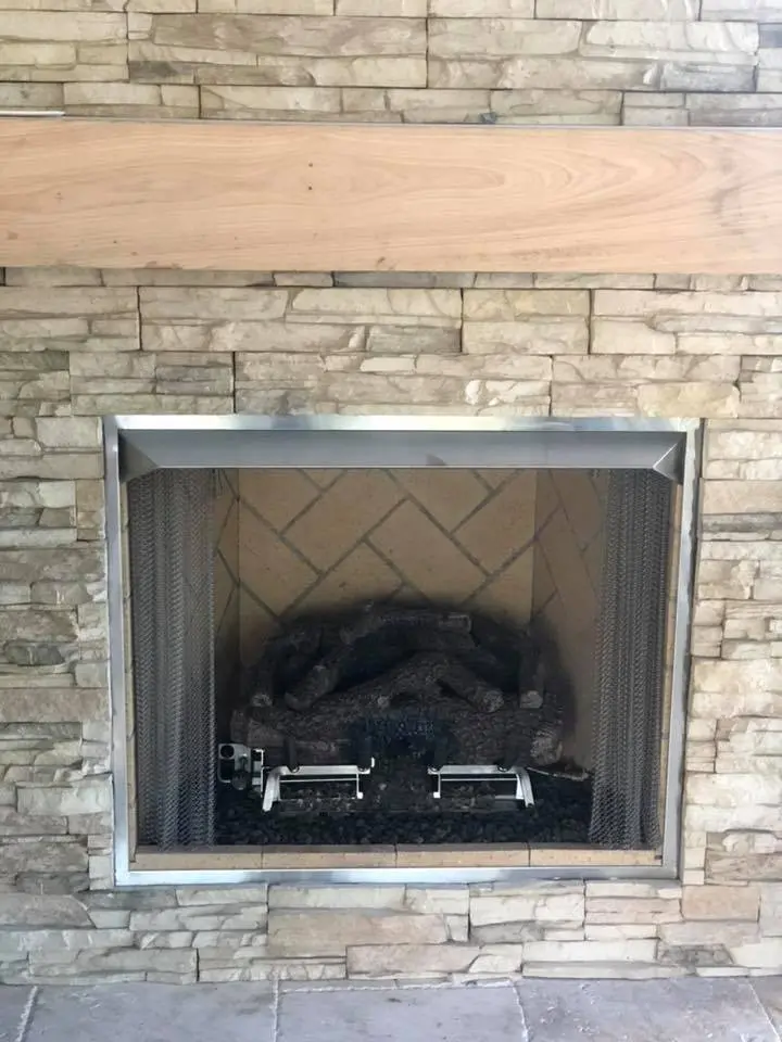 Indoor fireplace install